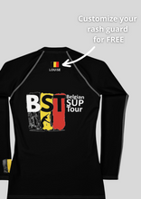 Load image into Gallery viewer, Belgian Sup Tour Women Black Rash Guard