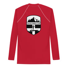 Load image into Gallery viewer, Savoie Paddle Club Men Rash Guard - red - BW logo