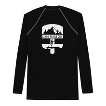 Load image into Gallery viewer, Savoie Paddle Club Men Rash Guard - black - BW logo