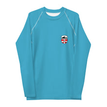 Load image into Gallery viewer, Savoie Paddle Club Men Rash Guard - aqua - RB logo