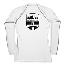 Load image into Gallery viewer, Savoie Paddle Club Women Rash Guard - white - BW logo
