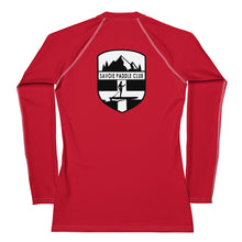 Load image into Gallery viewer, Savoie Paddle Club Women Rash Guard - red - BW logo