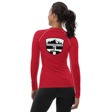 Load image into Gallery viewer, Savoie Paddle Club Women Rash Guard - red - BW logo