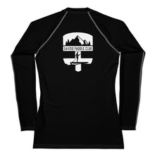 Load image into Gallery viewer, Savoie Paddle Club Women Rash Guard - black - BW logo