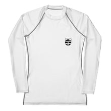 Load image into Gallery viewer, Savoie Paddle Club Women Rash Guard - white - BW logo