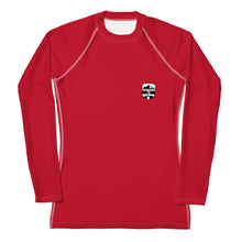 Load image into Gallery viewer, Savoie Paddle Club Women Rash Guard - red - BW logo