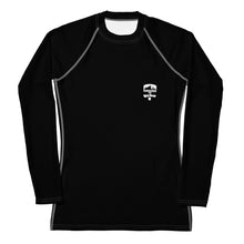 Load image into Gallery viewer, Savoie Paddle Club Women Rash Guard - black - BW logo