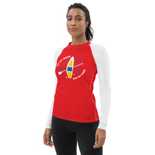 Load image into Gallery viewer, SUP My Race Women Rash Guard Red White