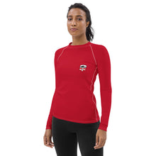 Load image into Gallery viewer, Savoie Paddle Club Women Rash Guard - red - RB logo