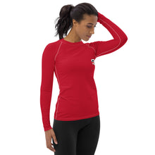 Load image into Gallery viewer, Savoie Paddle Club Women Rash Guard - red - RB logo