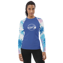 Load image into Gallery viewer, TS Lycra Blue Palmiers