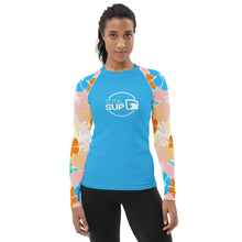 Load image into Gallery viewer, TS Lycra Blue Flowers