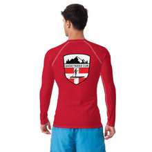 Load image into Gallery viewer, Savoie Paddle Club Men Rash Guard - red - RB logo
