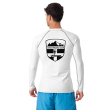 Load image into Gallery viewer, Savoie Paddle Club Men Rash Guard - white - BW logo
