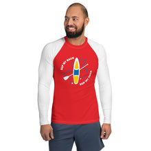 Load image into Gallery viewer, SUP My Race Men Rash Guard Red White
