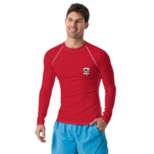 Load image into Gallery viewer, Savoie Paddle Club Men Rash Guard - red - RB logo
