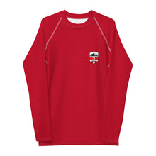 Load image into Gallery viewer, Savoie Paddle Club Men Rash Guard - red - RB logo
