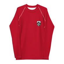 Load image into Gallery viewer, Savoie Paddle Club Men Rash Guard - red - BW logo
