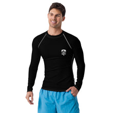 Load image into Gallery viewer, Savoie Paddle Club Men Rash Guard - black - BW logo
