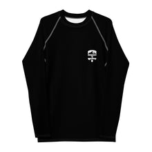 Load image into Gallery viewer, Savoie Paddle Club Men Rash Guard - black - BW logo
