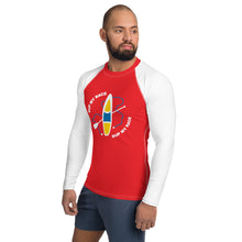 Load image into Gallery viewer, SUP My Race Men Rash Guard Red White
