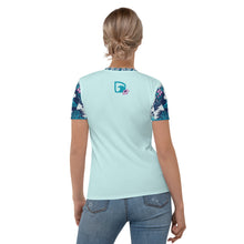 Load image into Gallery viewer, TS Blue Vahiné T-shirt Cyan
