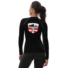 Load image into Gallery viewer, Savoie Paddle Club Women Rash Guard - black - RB logo
