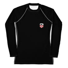 Load image into Gallery viewer, Savoie Paddle Club Women Rash Guard - black - RB logo
