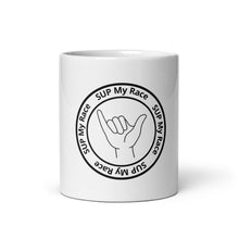 Load image into Gallery viewer, SUP My Race Shaka Mug White
